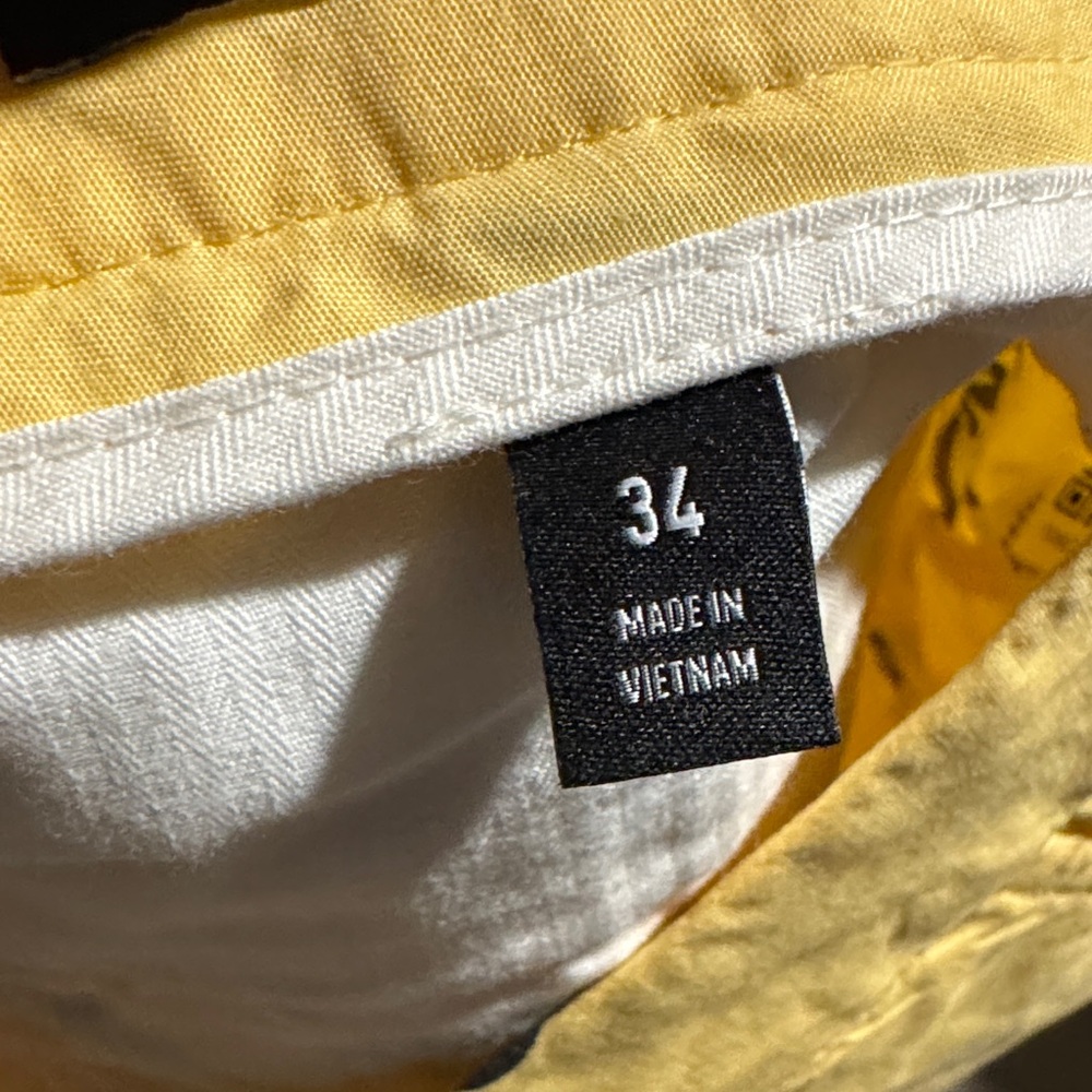 Bonobos Yellow Shorts with Black Palm Print - Picture 5 of 5